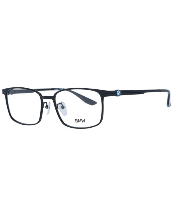 Fanno-Men's Black Rectangle Optical Frames in Titanium with Demo Lenses and Case