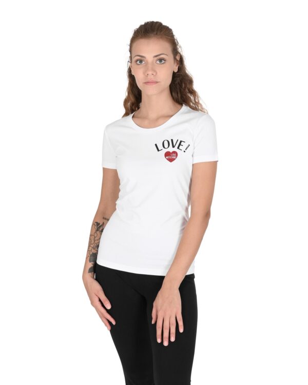 Fanno-Cotton Blend Women's T-Shirt in Optical White Stylish Comfortable Casual Wear