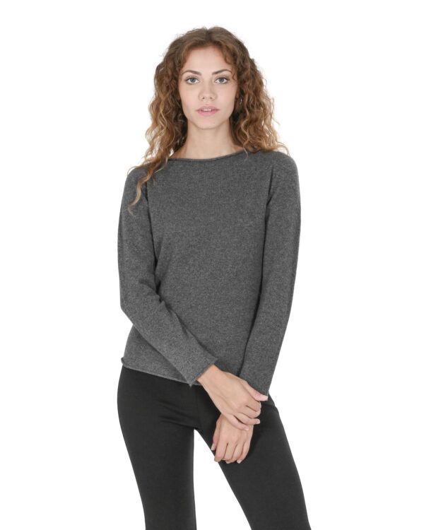 Fanno-Cashmere Women's Boatneck Sweater Made in Italy Luxury Comfort Timeless Elegance