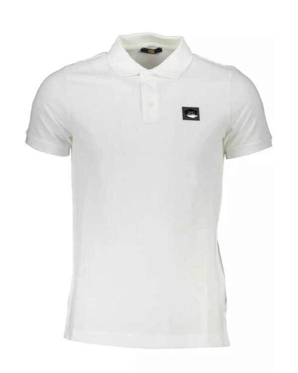 Fanno-Men's White Cotton Polo Shirt Short Sleeve Regular Fit 100% Cotton 3 Buttons