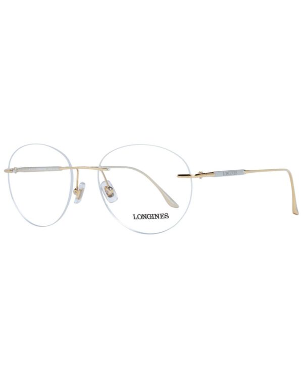 Fanno-Gold Round Rimless Optical Frames for Men with Demo Lenses and Branded Case