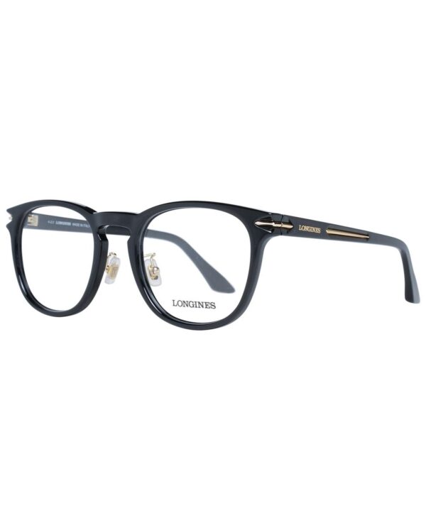 Fanno-Men's Black Round Optical Frames Full-Rim Plastic Demo Glasses with Case 54-23-145