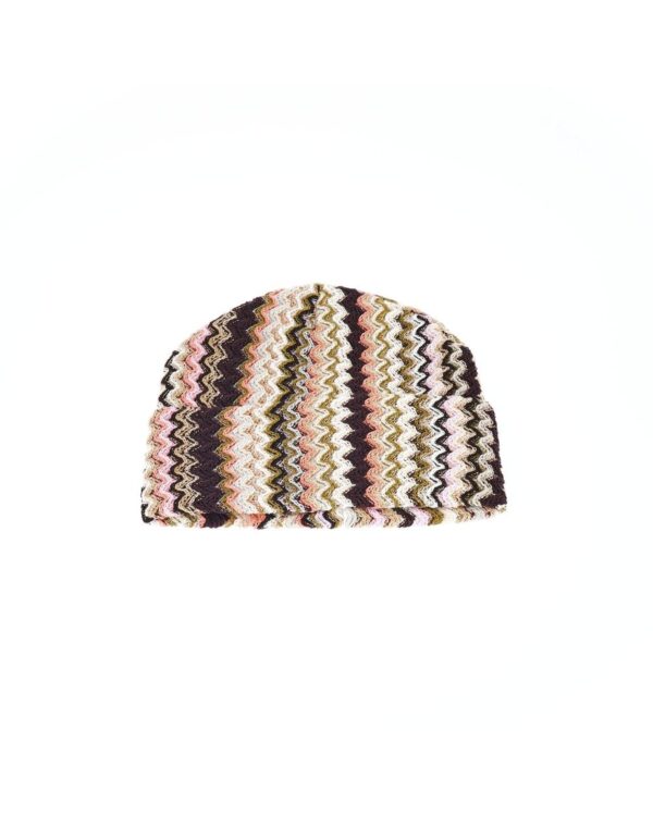 Fanno-Geometric Fantasy Multicolor Wool Blend Hat Cozy Stylish Winter Accessory