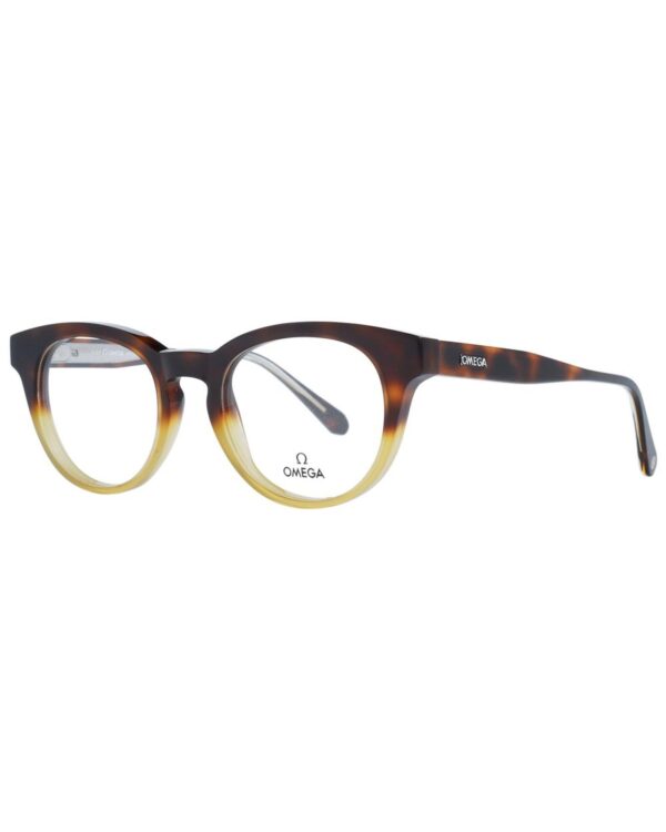 Fanno-Brown Men Optical Frames Round Full-Rim Plastic Demo Glasses Size 52-21-150