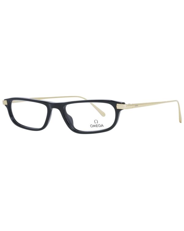 Fanno-Unisex Optical Frames Black Rectangle Plastic Demo Glasses Full-Rim 52-16-155