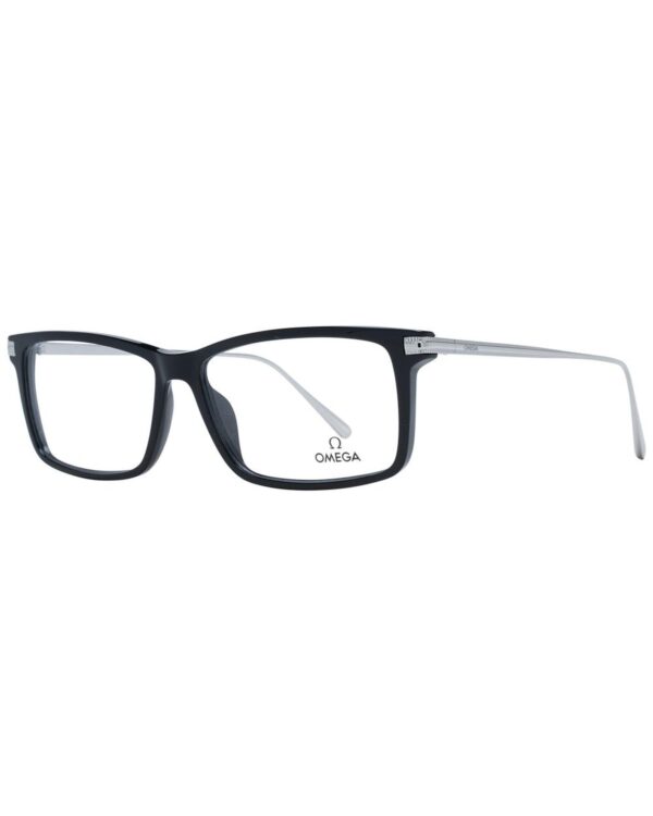 Fanno-Men's Black Rectangle Optical Frames Acetate Full-Rim Demo Glasses 58-14-145