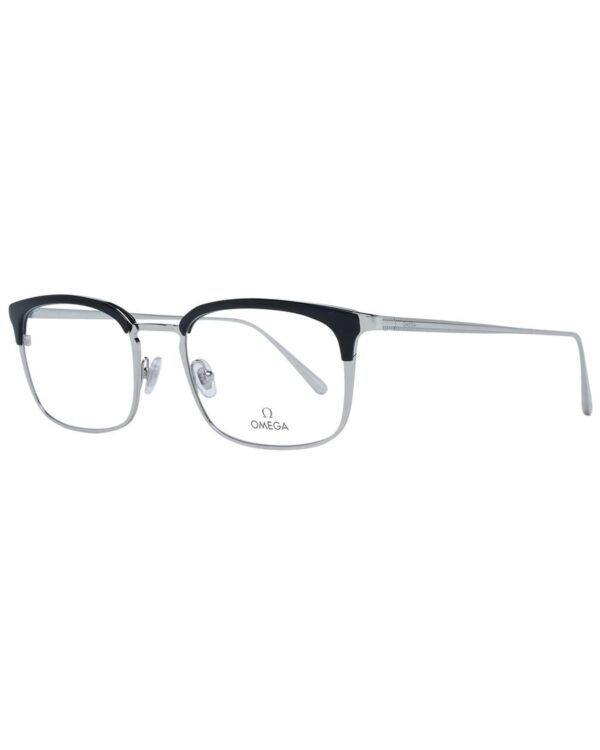 Fanno-Men's Black Rectangle Optical Frames Acetate Metal Full-Rim Demo Glasses