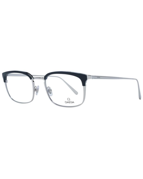 Fanno-Men's Silver Optical Frames Rectangle Acetate Metal Full-Rim Demo Glasses 53-21-145