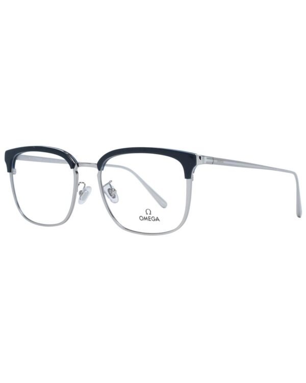 Fanno-Men's Blue Rectangle Optical Frames Acetate Metal Full-Rim Demo Glasses 55-19-145