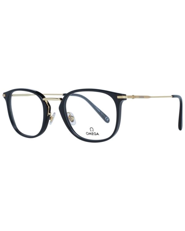 Fanno-Men's Black Round Optical Frames Full-Rim Metal Plastic Demo Glasses 52-22-145