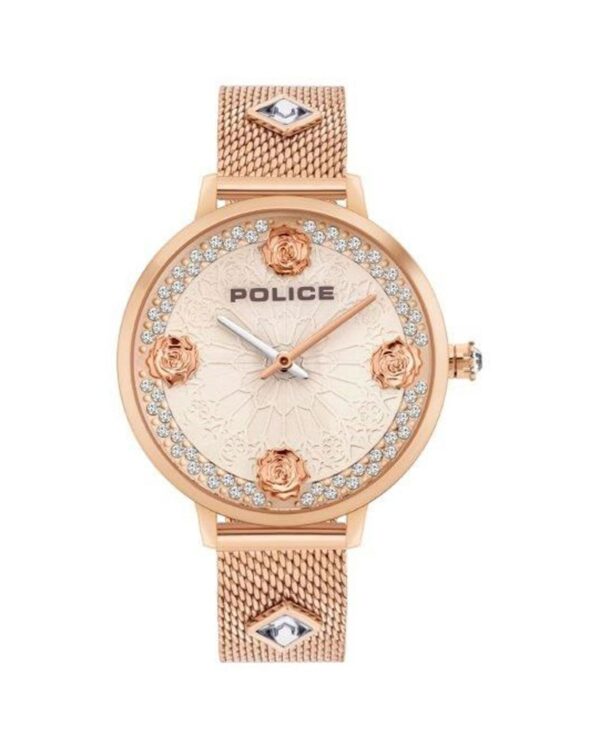 Fanno-Fashionable Rose Gold Women's Watch with Stainless Steel Case and Rhinestones