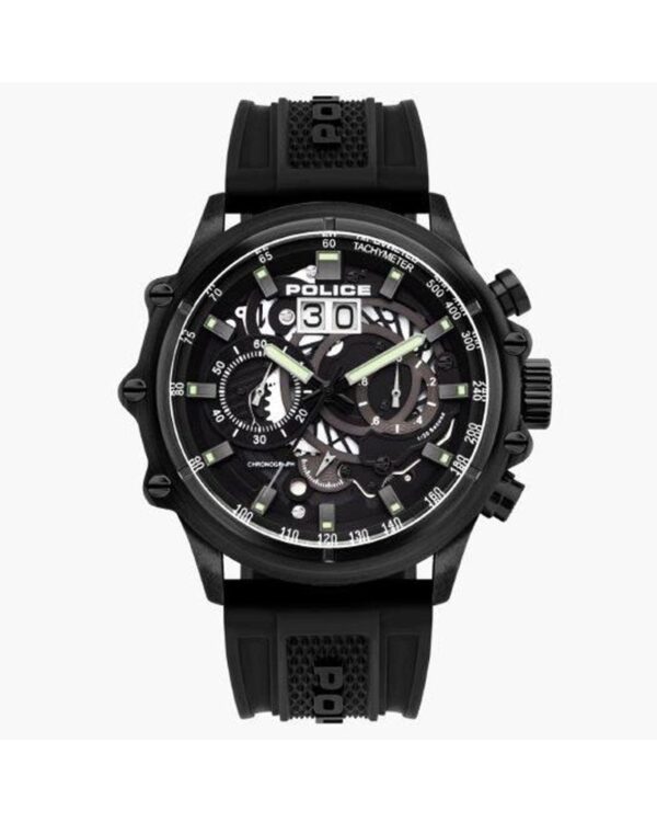 Fanno-Men's Black Chronograph Watch Water-Resistant Analog Display Stylish Gift Box