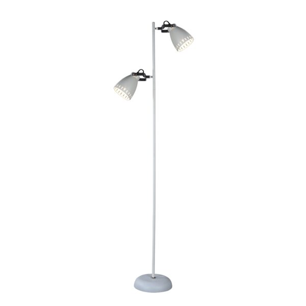 Fanno-Adjustable White Floor Lamp for Ambient Lighting in Home Decor Spaces