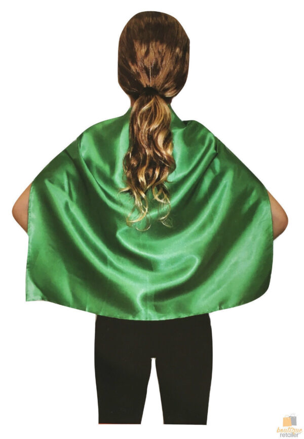 Fanno-Short Cape Kids Vampire Costume for Parties and School  Events Green