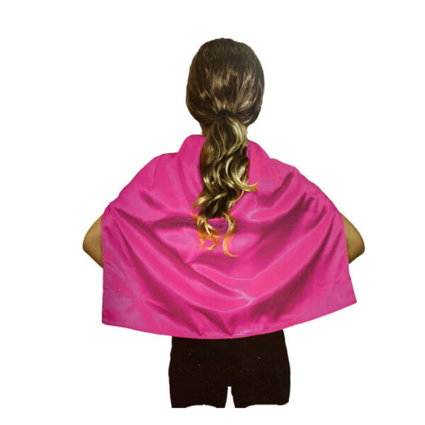 Fanno-Short Cape Kids Vampire Costume for Parties and School Events Hot Pink