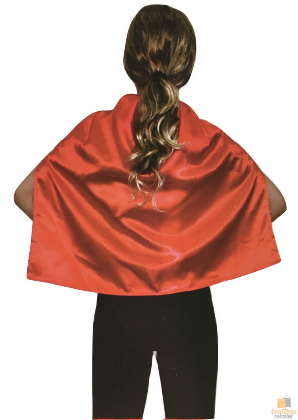 Fanno-Short Cape Kids Vampire Costume for Parties and School  Events Red