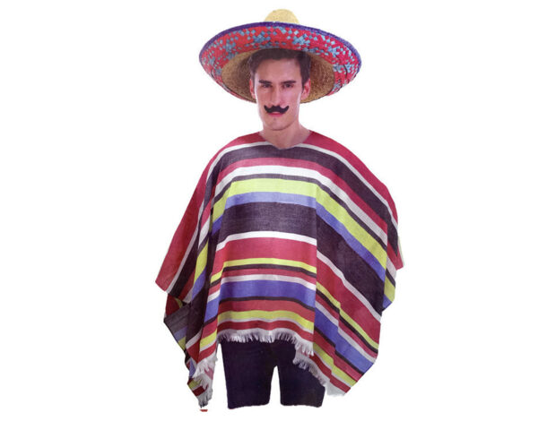 Fanno-Mexican Poncho Blanket for Halloween Costumes Theme Parties and Cosplay