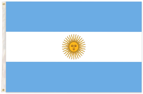 Fanno-Argentina Flag Heavy Duty 150cm x 90cm National Flag for Olympics Events