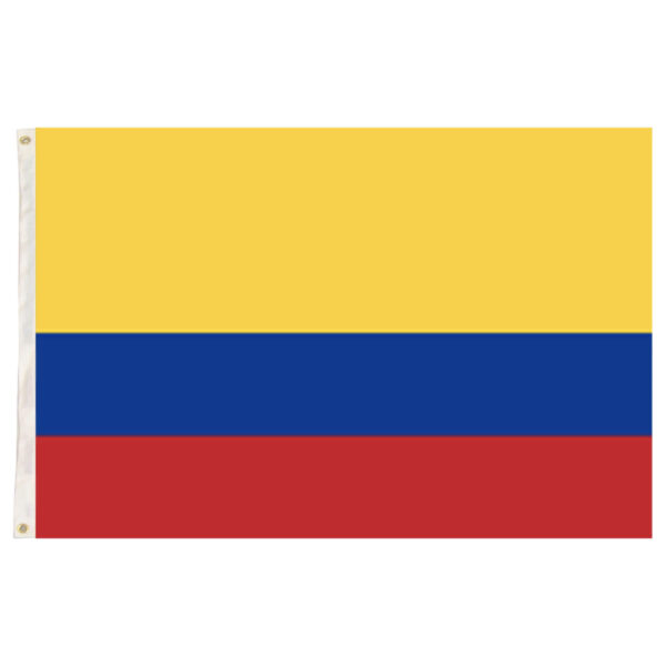 Fanno-Colombian Flag Heavy Duty 150cm x 90cm Durable National Banner with Eyelets