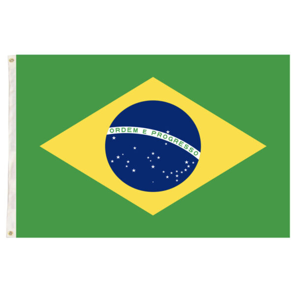 Fanno-Brazilian Flag Heavy Duty National Flag 150cm x 90cm for Olympics and World Cup