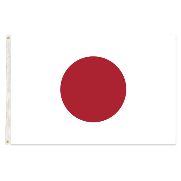 Fanno-Japan Flag Heavy-Duty National 150cm x 90cm with Brass Eyelets for Easy Hanging