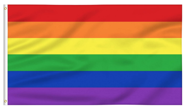 Fanno-Rainbow Flag Outdoor Gay Pride Banner 150x90cm 3x5ft Durable with Eyelets