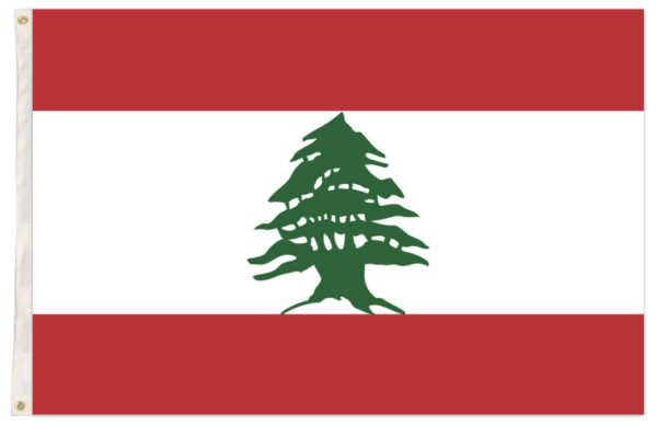 Fanno-Lebanon National Flag Heavy Duty Outdoor 150cm x 90cm for Olympics Events