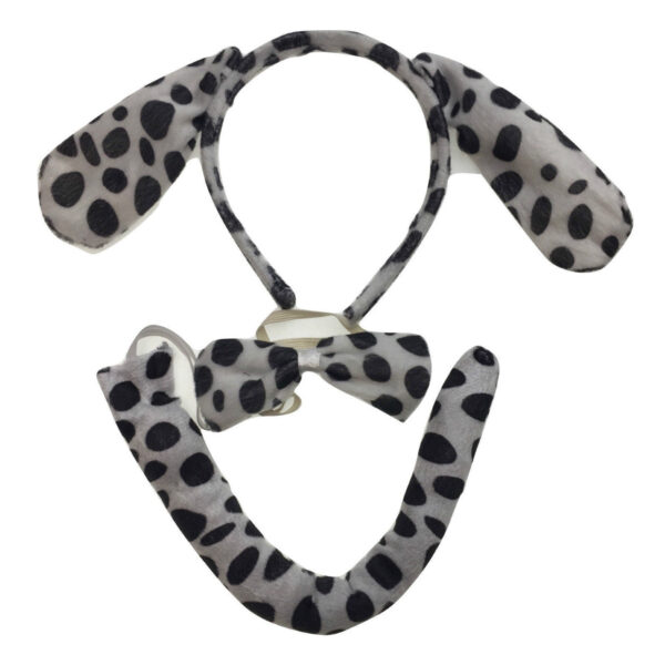 Fanno-3pcs Dog Ear Headband Bow Tail Set for Halloween Party Costume Accessory