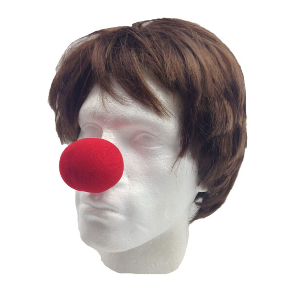 Fanno-Soft Clown Nose Costume Accessory for Halloween Dress Up Circus Fun Red Black