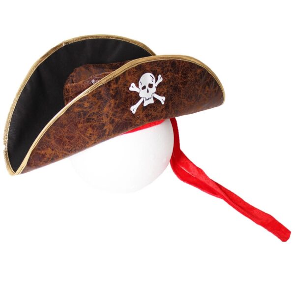 Fanno-Deluxe Pirate Hat Costume Accessory for Parties and Halloween Events