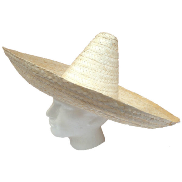 Fanno-Mexican Sombrero Beige Straw Hat for Fancy Dress Party Costume Western