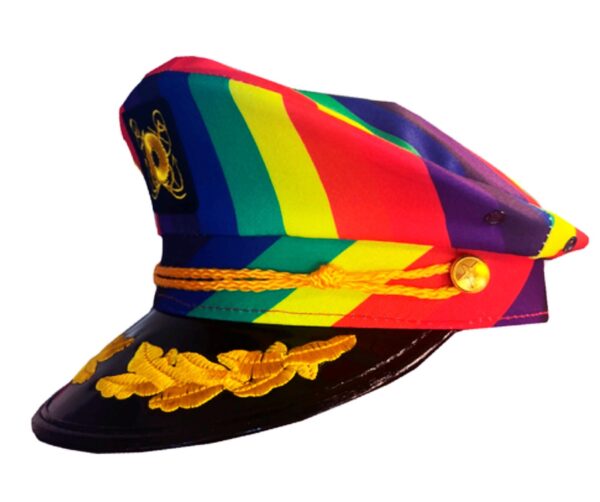 Fanno-Rainbow Sailor Hat Costume Cap for Pride Burning Man Festival Mardi Gras