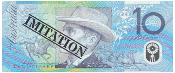 Fanno-10 Dollar Australian Souvenir Note Pad Fake AUD Money - 1 Pack of 50 Sheets