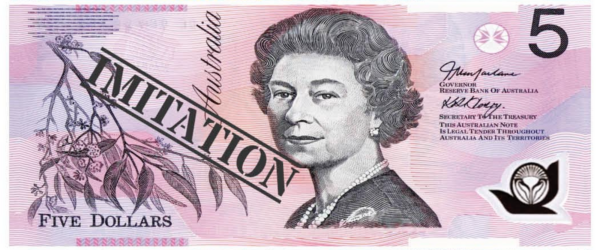 Fanno-5 Dollar Australian Souvenir Note Pad Fake AUD Money - 1 Pack of 50 Sheets