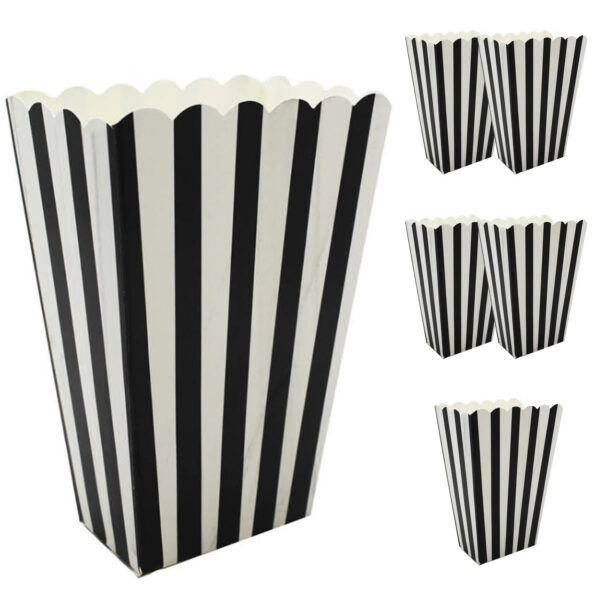 Fanno-Popcorn Boxes for Parties Wedding Favors Retro Cinema Lolly Buffet Decor 6 Pack