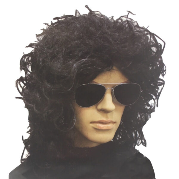 Fanno-Funky Pop Star Wig Deluxe Quality Curly Long Hair for 70s 80s Costume Party