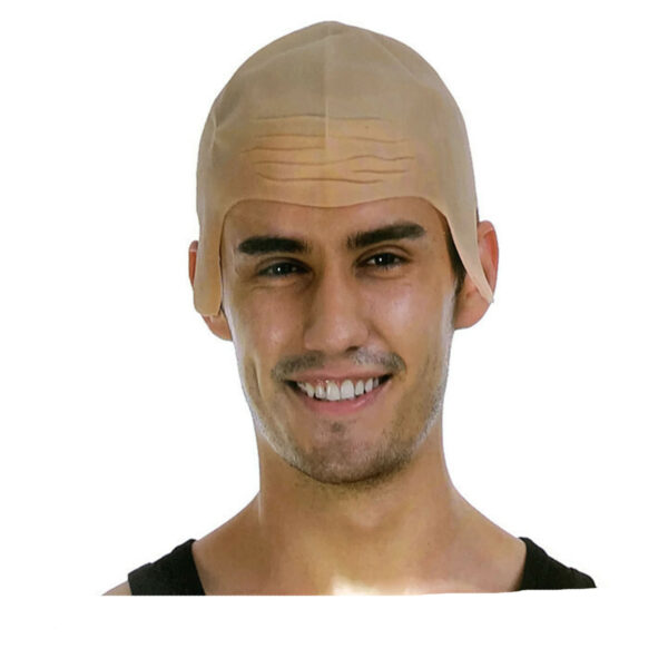 Fanno-Bald Skinhead Wig Cap Costume Rubber Latex Head Cover for Dress Up Party Events