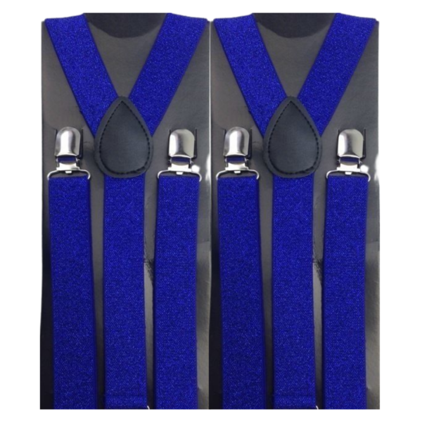 Fanno-Adjustable Men's Suspenders Braces Clip On Elastic Formal Wedding Slim 2x Pack