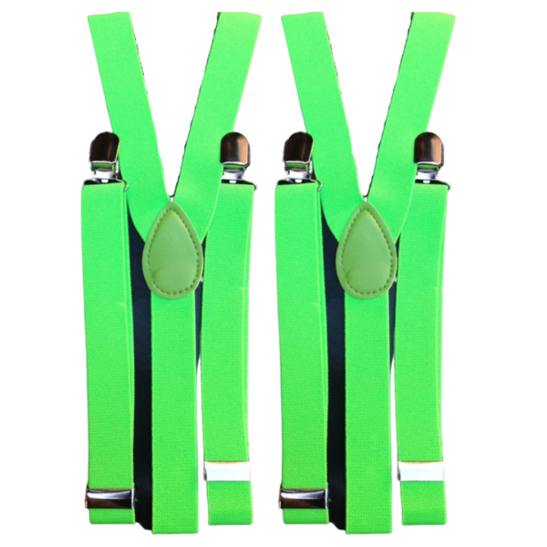 Fanno-Adjustable Men's Suspenders Braces Clip On Elastic Formal Wedding Slim 2x Pack