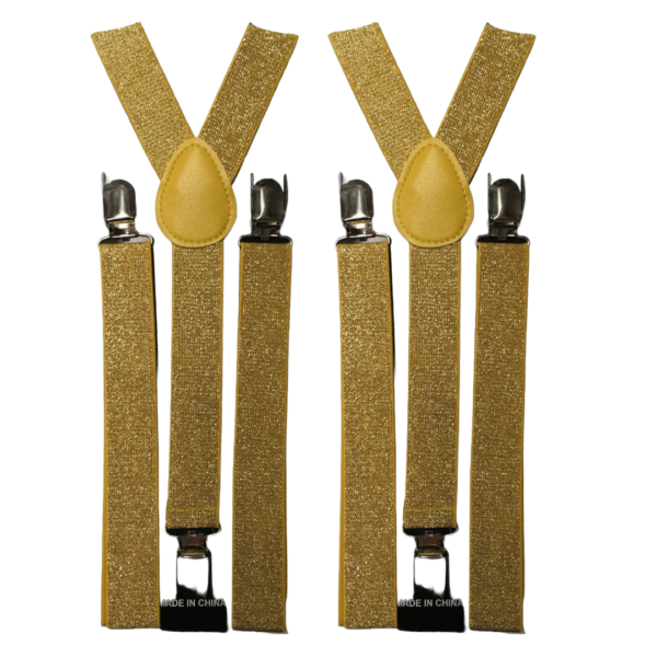 Fanno-Adjustable Men's Suspenders Braces Clip On Elastic Formal Wedding Slim 2x Pack