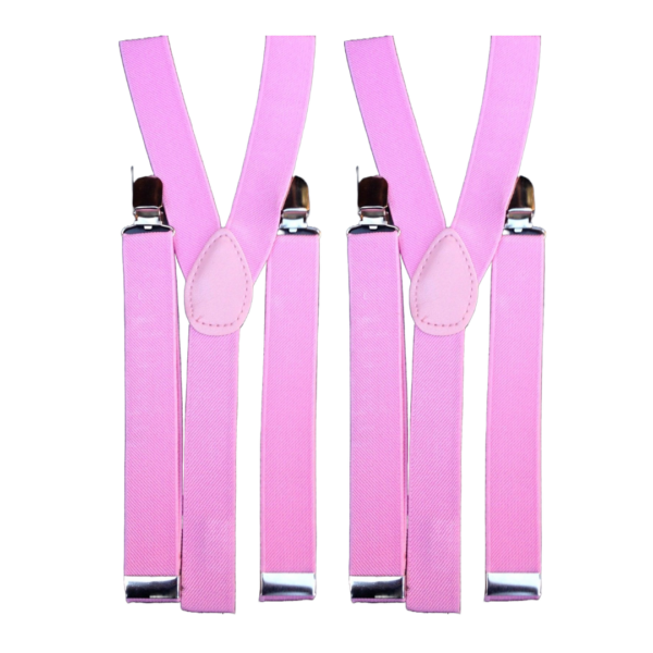 Fanno-Adjustable Men's Suspenders Braces Clip On Elastic Formal Wedding Slim 2x Pack