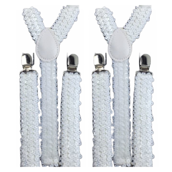 Fanno-Adjustable Men's Suspenders Braces Clip On Elastic Formal Wedding Slim 2x Pack