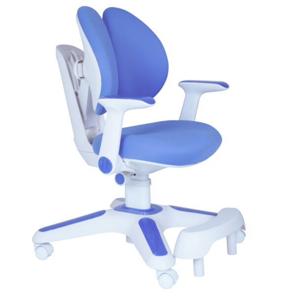 Fanno-Ergonomic Kids Study Desk and Chair Set Adjustable Height Blue for Comfort and Learning