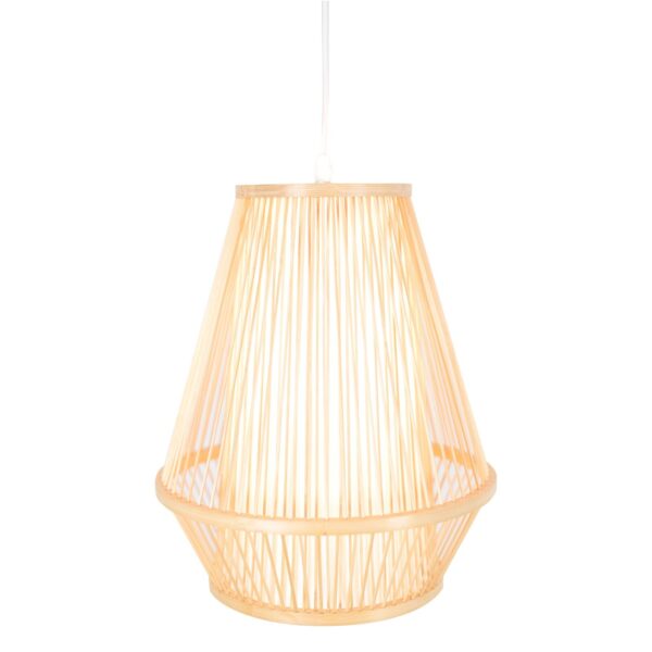 Fanno-Natural Woven Bamboo Pendant Lamp Boho Hanging Light for Home Decor