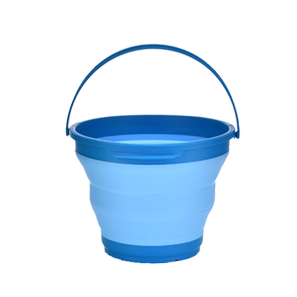 Fanno-Collapsible 7 Litre Silicone Bucket for Home Camping Gardening Cleaning Blue