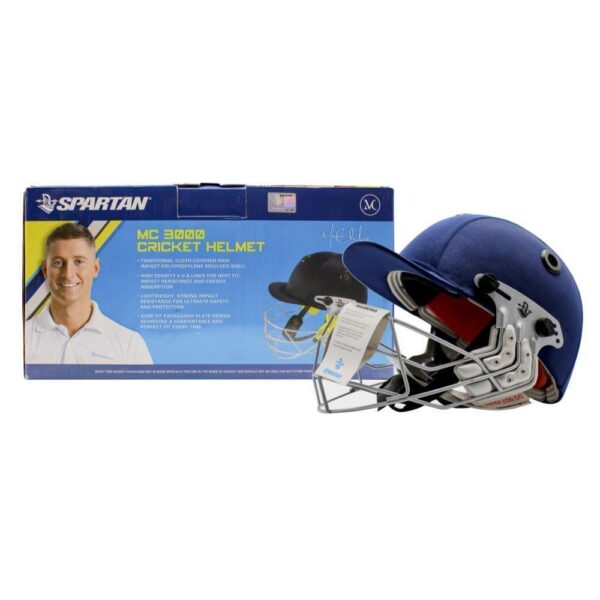 Fanno-Junior Cricket Helmet Medium Size Navy High Impact Protection for Youth Players