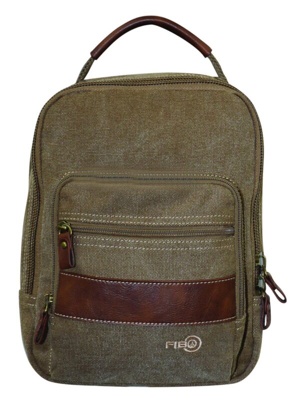 Fanno-Canvas Sling Bag with Adjustable Shoulder Strap and Tablet Pocket for Travel