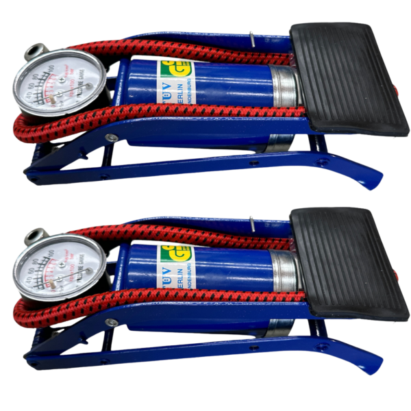 Fanno-High Pressure Foot Pump Set for Bicycle Motorbike Car Tire Inflating Portable Use