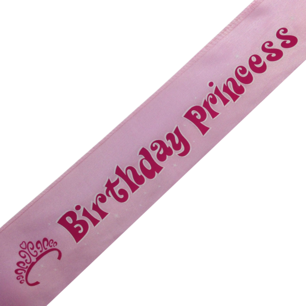 Fanno-Birthday Princess Sash for 21st 18th Girls Night Party Celebration Bday Pink