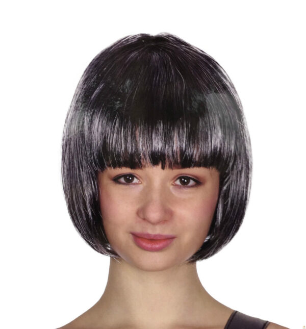 Fanno-Short Straight Grey Bob Wig Costume for Women Party Cosplay Dress Up Fun